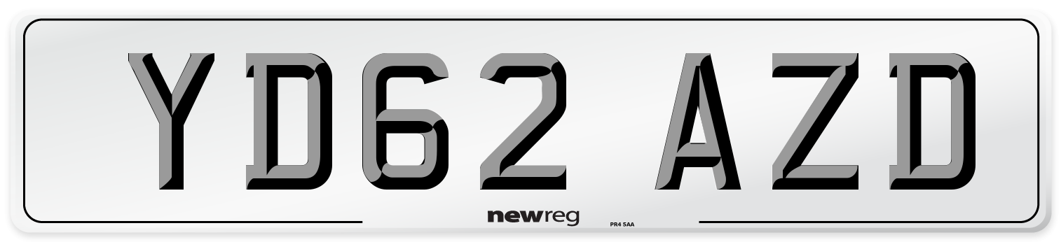 YD62 AZD Number Plate from New Reg